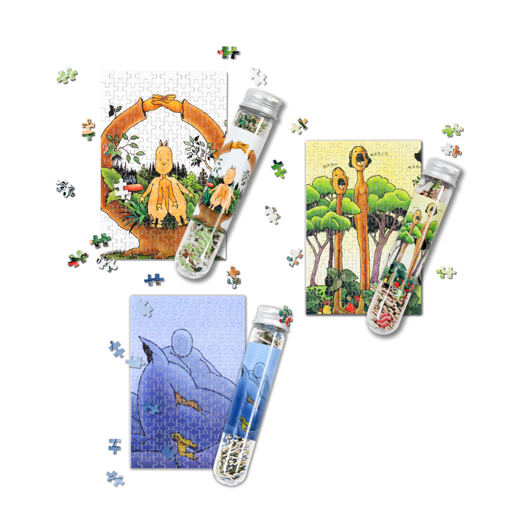 Pack puzzle miniature "Allo + Jardin + Dans mes rêves"